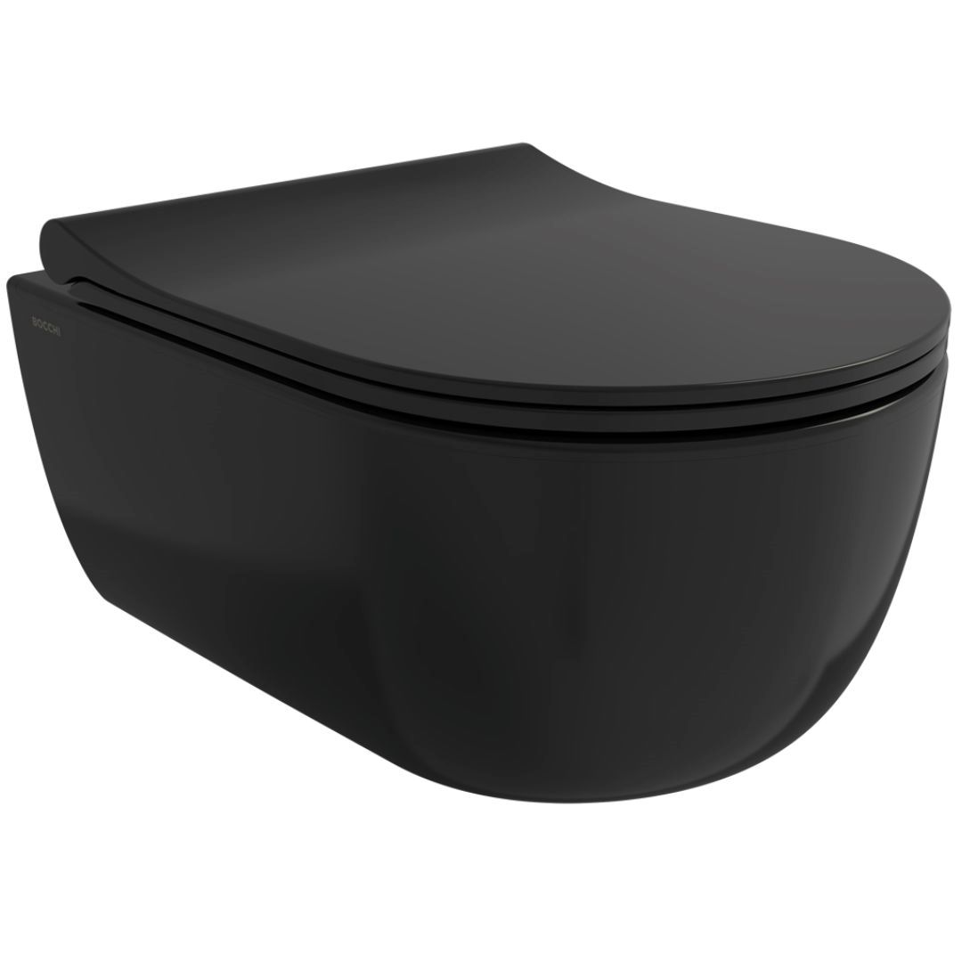 Wc solja konzolna BOCCHI - TONDO [1417-005-0129][black, glossy]